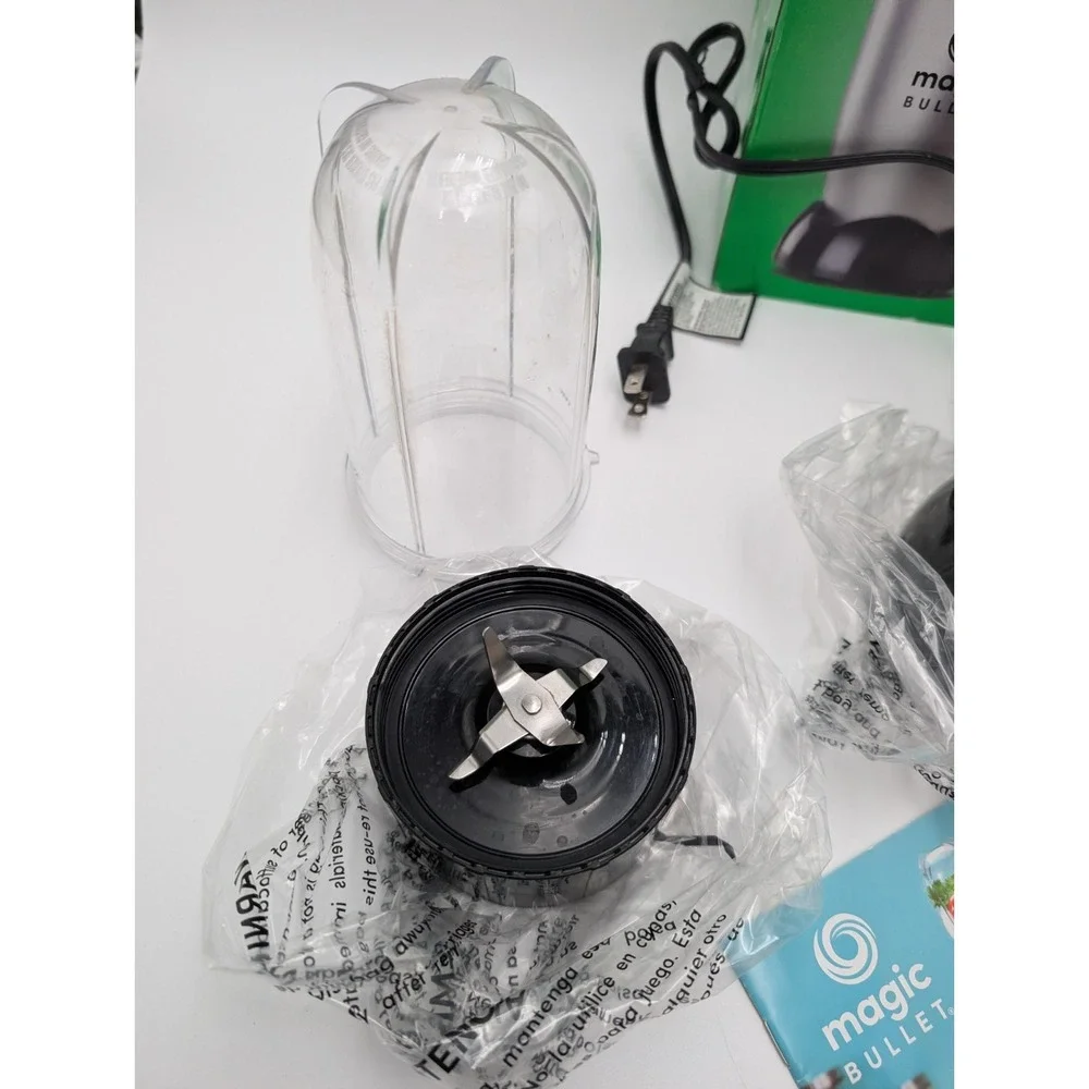 Magic Bullet Blender MB1001B motor Base w/ Cup Silver Tested